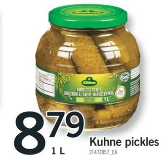 Fortinos Kuhne pickles, 1 l offer