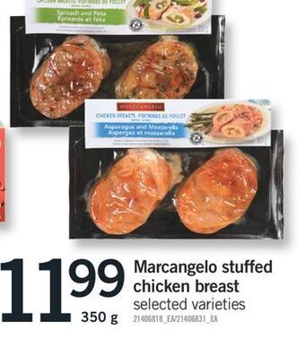 Fortinos Marcangelo stuffed chicken breast, 350 g offer