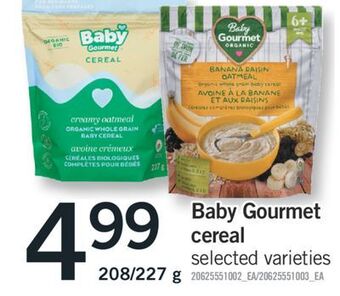 Fortinos Baby gourmet cereal, 208 227 g offer
