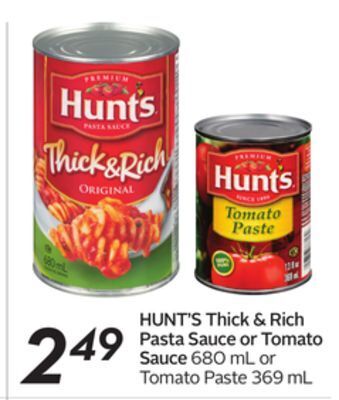 Sobeys Thick & rich pasta sauce or tomato sauce offer