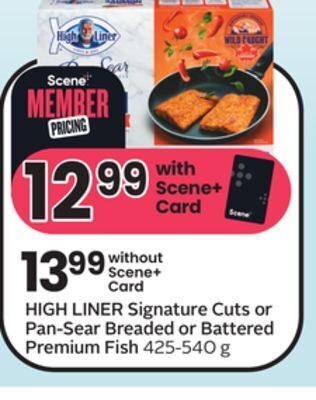 Sobeys High liner signature cuts or pan-sear breaded or battered premium fish offer