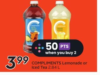 Sobeys Lemonade or iced tea offer