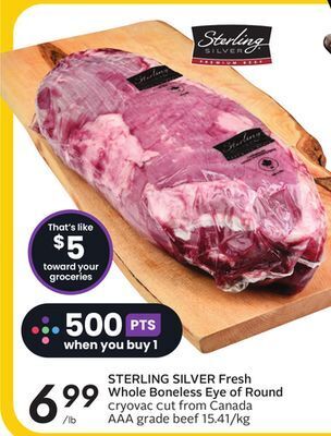 Sobeys Fresh whole boneless eye of round offer