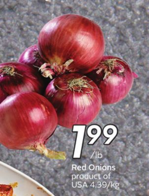 Sobeys Red onions offer