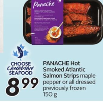 Sobeys Panache hot smoked atlantic salmon strips offer
