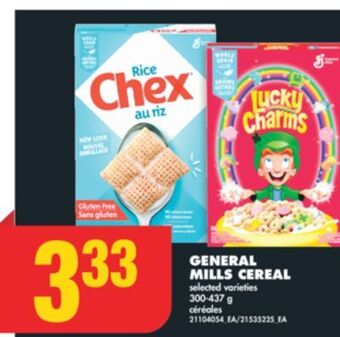 No Frills General mills cereal, 300-437 g offer