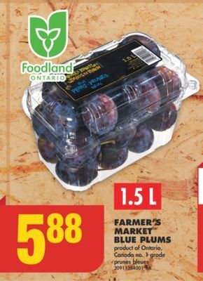 No Frills Farmer's market™ blue plums, 1.5 l offer