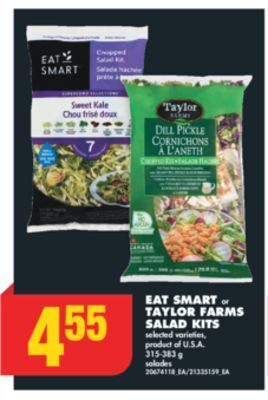 No Frills Eat smart or taylor farms salad kits, 315-383 g offer