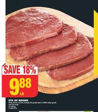 No Frills Eye of round offer