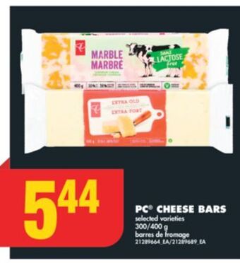 No Frills Pc® cheese bars, 300/400 g offer