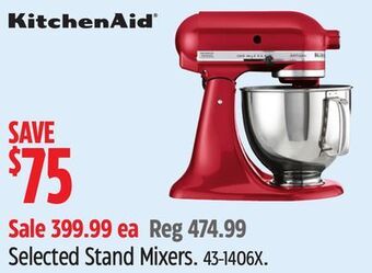 Canadian Tire Kitchen aid selected stand mixers offer