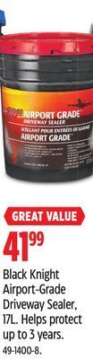 Canadian Tire Black knight airport-grade driveway sealer, 17l offer