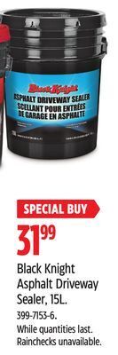 Canadian Tire Black knight asphalt driveway sealer, 15l offer