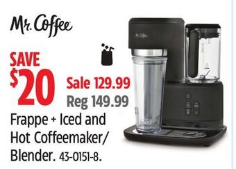 Canadian Tire Mr. coffee frappe + iced and hot coffeemaker/blender offer
