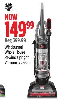 Canadian Tire Hoover windtunnel whole house rewind upright vacuum offer