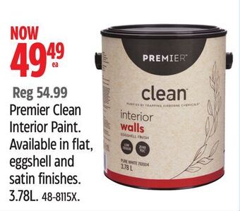 Canadian Tire Premier clean interior paint offer