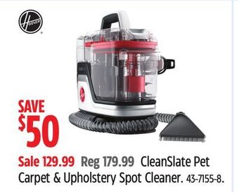 Canadian Tire Hoover cleanslate pet carpet & upholstery spot cleaner offer