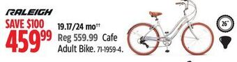 Canadian Tire Raleigh cafe adult bike offer