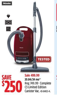 Canadian Tire Miele complete c3 limited edition canister vac offer