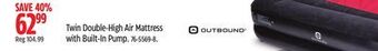 Canadian Tire Outbound twin double-high air mattress with built-in pump offer