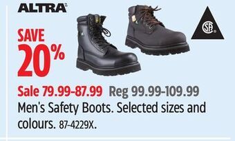 Canadian Tire Altra men's safety boots offer