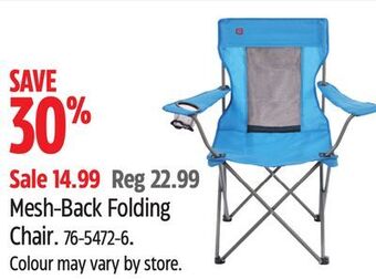 Canadian Tire Mesh-back folding chair offer