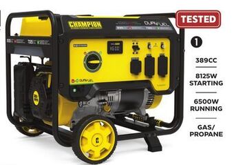 Canadian Tire Champion 6500/8125 watt dual fuel portable generator, rv ready offer