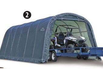 Canadian Tire Shelter logic garage-in-a-box® round shelter, 12 x 24 x 8' h offer