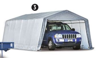 Canadian Tire Shelter logic garage-in-a-box peak shelter, 12 x 20 x 8' h offer