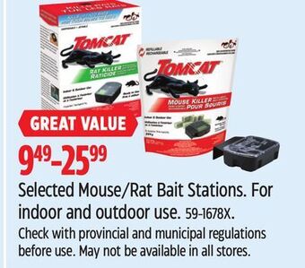Canadian Tire Selected mouse/rat bait stations offer