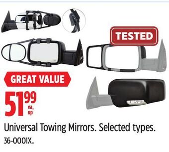 Canadian Tire K-source universal towing mirrors offer