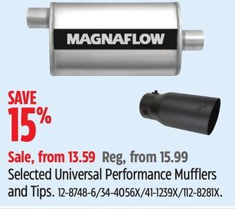 Canadian Tire Magnaflow selected universal performance mufflers and tips offer