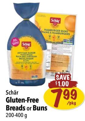 Farm Boy Schär gluten-free breads or buns offer