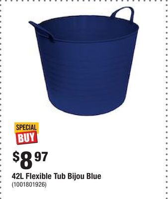 Home Depot 42l flexible tub bijou blue offer