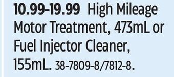 Canadian Tire Seafoam high mileage motor treatment, 473ml or fuel injector cleaner, 155ml offer