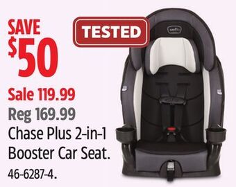 Canadian Tire Evenflo chase plus 2-in-1 booster car seat offer