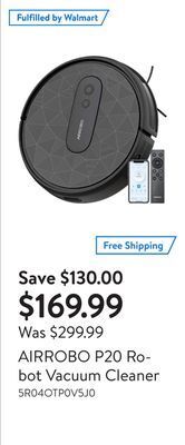 Walmart Airrobo p20 robot vacuum cleaner offer