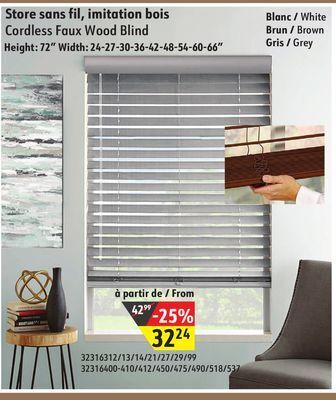 Sushi Shop Cordless faux wood blind offer