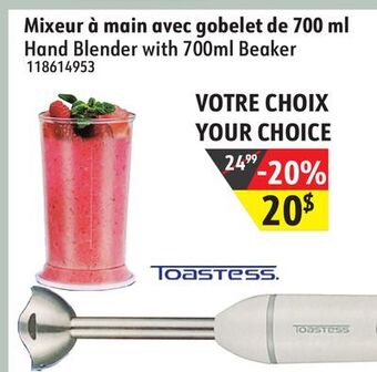 Sushi Shop Toastess hand blender with 700ml beaker offer