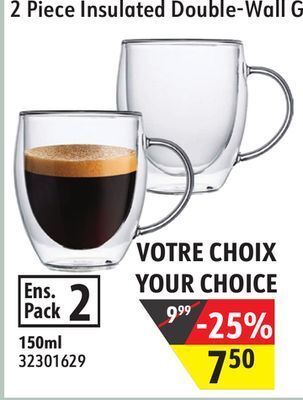 Sushi Shop 2 piece insulated double-wall glass mug set offer