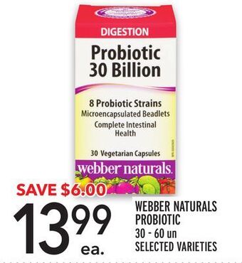 Metro Webber naturals probiotic offer