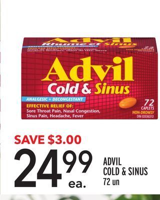 Metro Advil cold & sinus offer