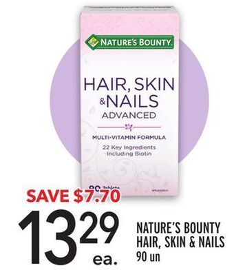 Metro Nature's bounty hair skin & nails offer
