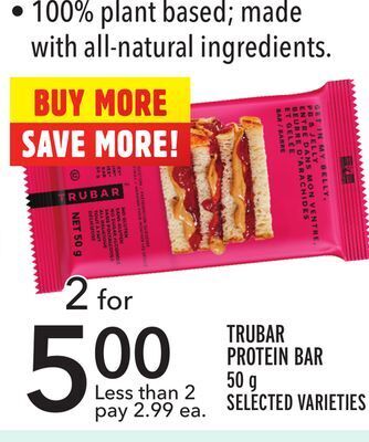 Metro Trubar protein bar offer