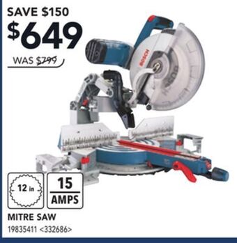 Lowe's Bosch mitre saw offer