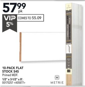 Lowe's Metrie 10-pack flat casings 1/2 x 2-1/2 x 7' offer