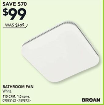 Lowe's Broan bathroom fan offer