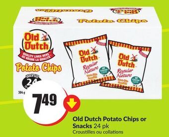 Chalo FreshCo Old dutch potato chips or snacks 24 pk offer