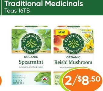Healthy Planet Traditional medicinals teas offer