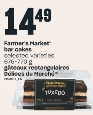 Valu-mart Gâteaux rectangulaires délices du marché 675-770 g offer